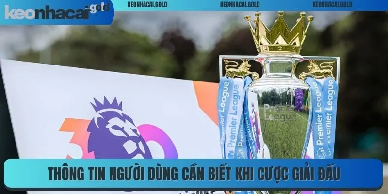 Thông tin người dùng cần biết khi cược giải đấu